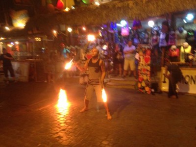 fire juggling makes the night hot